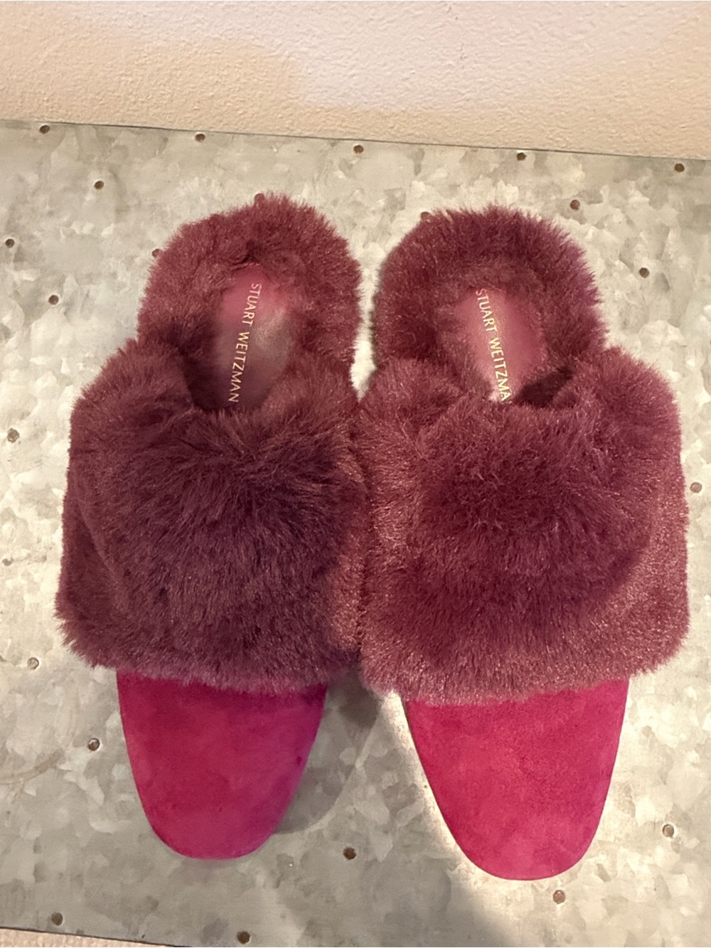 Stuart Weitzman Faux Fur Edie Chill Mule